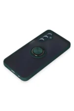 Uray store Samsung Galaxy M34 5G Kılıf Montreal Yüzüklü Silikon Kapak - Yeşil - Görsel 4