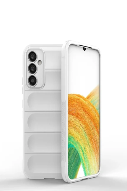 Uray store Samsung Galaxy M34 5G Kılıf Optimum Silikon - Krem