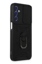 Uray store Samsung Galaxy M34 5G Kılıf Pars Lens Yüzüklü Silikon - Siyah - Görsel 2