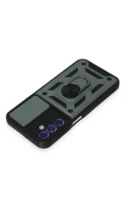 Uray store Samsung Galaxy M34 5G Kılıf Pars Lens Yüzüklü Silikon - Yeşil - Görsel 4