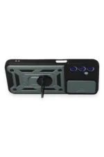 Uray store Samsung Galaxy M34 5G Kılıf Pars Lens Yüzüklü Silikon - Yeşil - Görsel 6