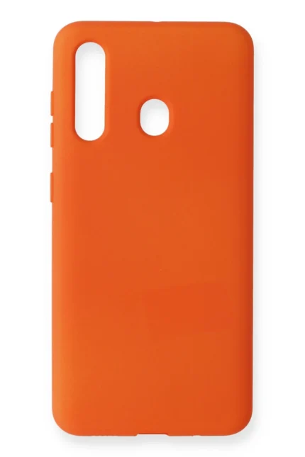 Uray store Samsung Galaxy M40 Kılıf Nano içi Kadife Silikon - Turuncu