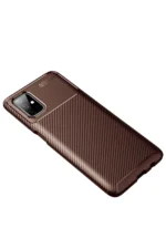 Uray store Samsung Galaxy M51 Kılıf Auto Focus Karbon Kapak - Kahverengi - Görsel 2