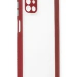 Uray store Samsung Galaxy M51 Kılıf Miami Şeffaf Silikon - Fuşya