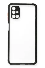 Uray store Samsung Galaxy M51 Kılıf Miami Şeffaf Silikon - Siyah - Görsel 2