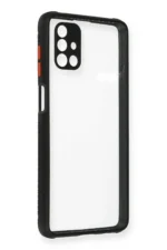 Uray store Samsung Galaxy M51 Kılıf Miami Şeffaf Silikon - Siyah