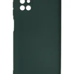 Uray store Samsung Galaxy M51 Kılıf Nano içi Kadife Silikon - Koyu Yeşil