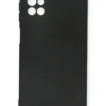 Uray store Samsung Galaxy M51 Kılıf Nano içi Kadife Silikon - Siyah