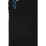 Uray store Samsung Galaxy M52 5G Kılıf Kelvin Kartvizitli Silikon - Siyah