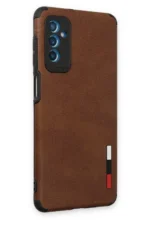 Uray store Samsung Galaxy M52 5G Kılıf Loop Deri Silikon - Kahverengi - Görsel 2