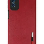 Uray store Samsung Galaxy M52 5G Kılıf Loop Deri Silikon - Kırmızı