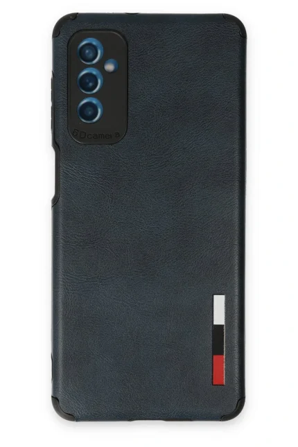 Uray store Samsung Galaxy M52 5G Kılıf Loop Deri Silikon - Lacivert