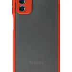 Uray store Samsung Galaxy M52 5G Kılıf Montreal Silikon Kapak - Kırmızı