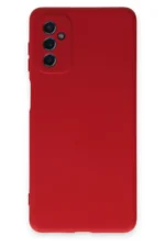 Uray store Samsung Galaxy M52 5G Kılıf Nano içi Kadife Silikon - Kırmızı