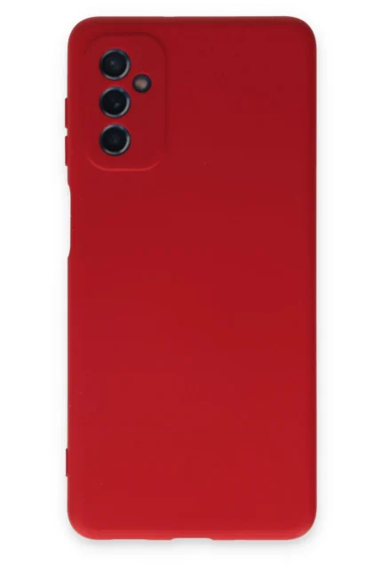 Uray store Samsung Galaxy M52 5G Kılıf Nano içi Kadife Silikon - Kırmızı