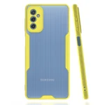 Uray store Samsung Galaxy M52 5G Kılıf Platin Silikon - Sarı