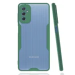 Uray store Samsung Galaxy M52 5G Kılıf Platin Silikon - Yeşil
