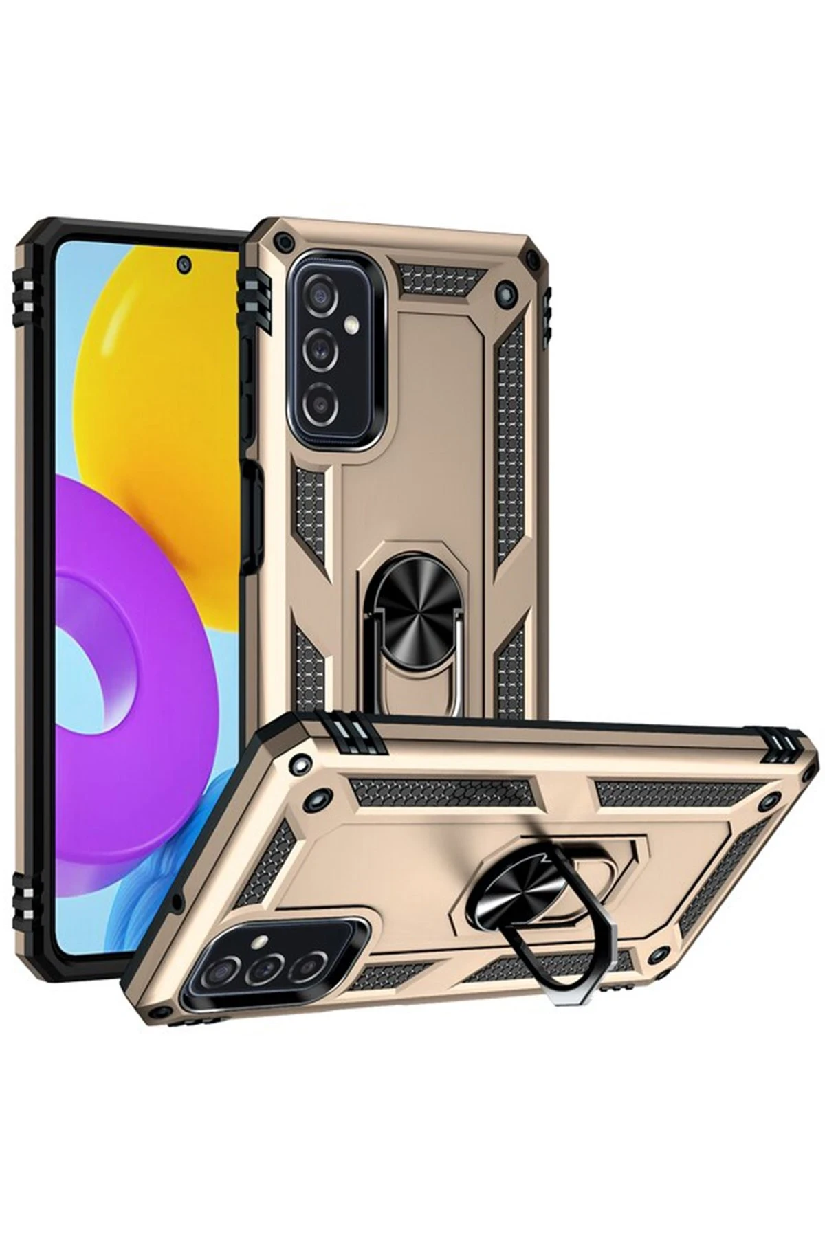 newface-samsung-galaxy-m52-5g-kilif-sofya-yuzuklu-silikon-kapak-gold-default Uray store Samsung Galaxy M52 5G Kılıf Sofya Yüzüklü Silikon Kapak - Gold - Görsel 1
