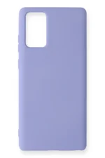 Uray store Samsung Galaxy Note 20 Kılıf Nano içi Kadife Silikon - Lila