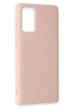 Uray store Samsung Galaxy Note 20 Kılıf Nano içi Kadife Silikon - Pudra - Görsel 2