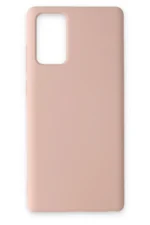 Uray store Samsung Galaxy Note 20 Kılıf Nano içi Kadife Silikon - Pudra