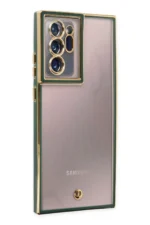 Uray store Samsung Galaxy Note 20 Ultra Kılıf Liva Lens Silikon - Yeşil