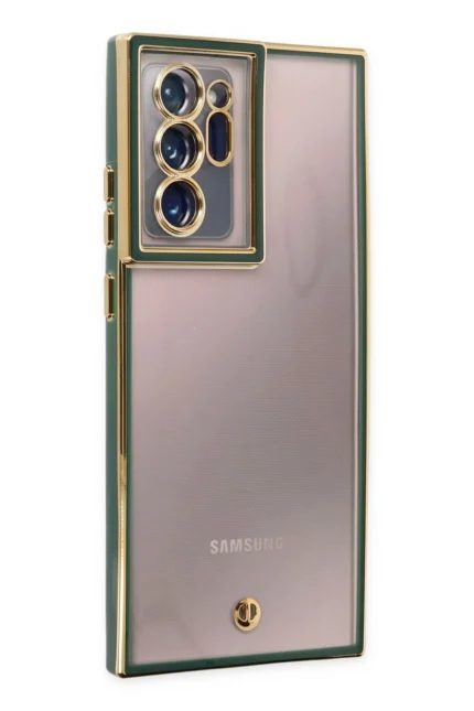 Uray store Samsung Galaxy Note 20 Ultra Kılıf Liva Lens Silikon - Yeşil