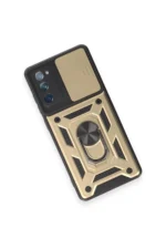 Uray store Samsung Galaxy S20 FE Kılıf Pars Lens Yüzüklü Silikon - Gold - Görsel 3
