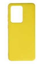 Uray store Samsung Galaxy S20 Ultra Kılıf Nano içi Kadife Silikon - Sarı