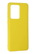 Uray store Samsung Galaxy S20 Ultra Kılıf Nano içi Kadife Silikon - Sarı - Görsel 3