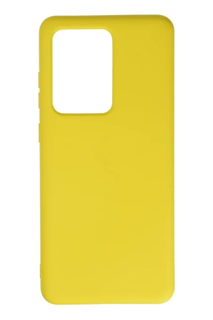 Uray store Samsung Galaxy S20 Ultra Kılıf Nano içi Kadife Silikon - Sarı