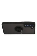 Uray store Samsung Galaxy S21 FE Kılıf Montreal Yüzüklü Silikon Kapak - Siyah - Görsel 3