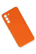 Uray store Samsung Galaxy S21 FE Kılıf Nano içi Kadife Silikon - Turuncu - Görsel 2