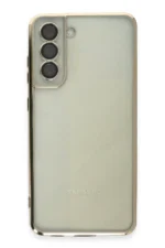 Uray store Samsung Galaxy S21 FE Kılıf Razer Lensli Silikon - Gold