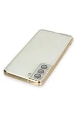 Uray store Samsung Galaxy S21 FE Kılıf Razer Lensli Silikon - Gold - Görsel 3