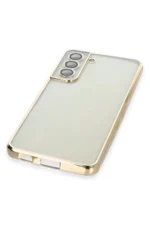 Uray store Samsung Galaxy S21 FE Kılıf Razer Lensli Silikon - Gold - Görsel 4