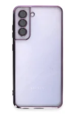 Uray store Samsung Galaxy S21 FE Kılıf Razer Lensli Silikon - Mor - Görsel 2