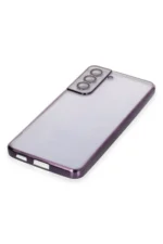 Uray store Samsung Galaxy S21 FE Kılıf Razer Lensli Silikon - Mor - Görsel 4