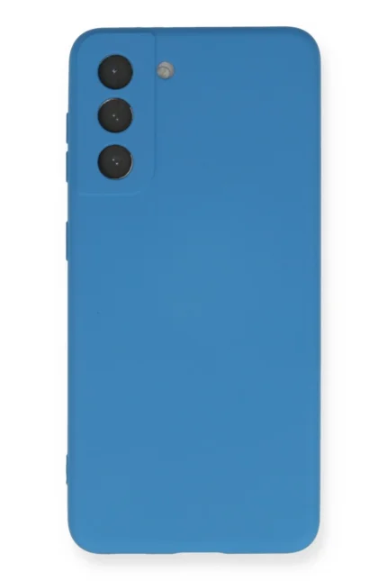Uray store Samsung Galaxy S21 Kılıf Nano içi Kadife Silikon - Mavi