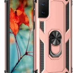 Uray store Samsung Galaxy S21 Kılıf Sofya Yüzüklü Silikon Kapak - Rose