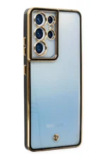 Uray store Samsung Galaxy S21 Ultra Kılıf Liva Lens Silikon - Siyah
