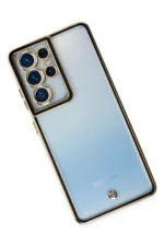 Uray store Samsung Galaxy S21 Ultra Kılıf Liva Lens Silikon - Siyah - Görsel 3