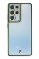 Uray store Samsung Galaxy S21 Ultra Kılıf Liva Lens Silikon - Yeşil - Görsel 2