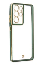 Uray store Samsung Galaxy S21 Ultra Kılıf Liva Lens Silikon - Yeşil - Görsel 4