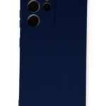 Uray store Samsung Galaxy S21 Ultra Kılıf Nano içi Kadife Silikon - Lacivert