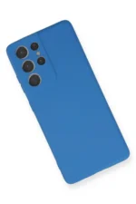Uray store Samsung Galaxy S21 Ultra Kılıf Nano içi Kadife Silikon - Mavi - Görsel 3