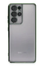 Uray store Samsung Galaxy S21 Ultra Kılıf Razer Lensli Silikon - Yeşil - Görsel 2