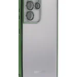 Uray store Samsung Galaxy S21 Ultra Kılıf Razer Lensli Silikon - Yeşil