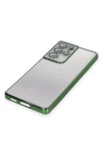 Uray store Samsung Galaxy S21 Ultra Kılıf Razer Lensli Silikon - Yeşil - Görsel 4