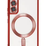 Uray store Samsung Galaxy S22 Kılıf Kross Magneticsafe Kapak - Kırmızı